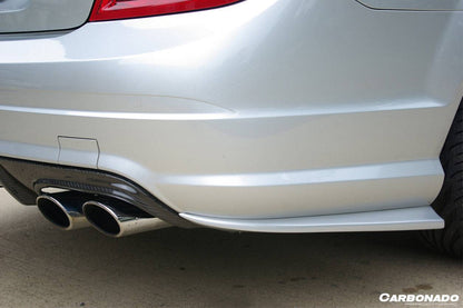 2012-2014 Mercedes Benz W204 C63 AMG RZS Style Carbon Fiber Rear Bumper Caps - Carbonado Aero