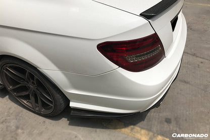 2012-2014 Mercedes Benz W204 C63 AMG RZS Style Carbon Fiber Rear Bumper Caps - Carbonado Aero