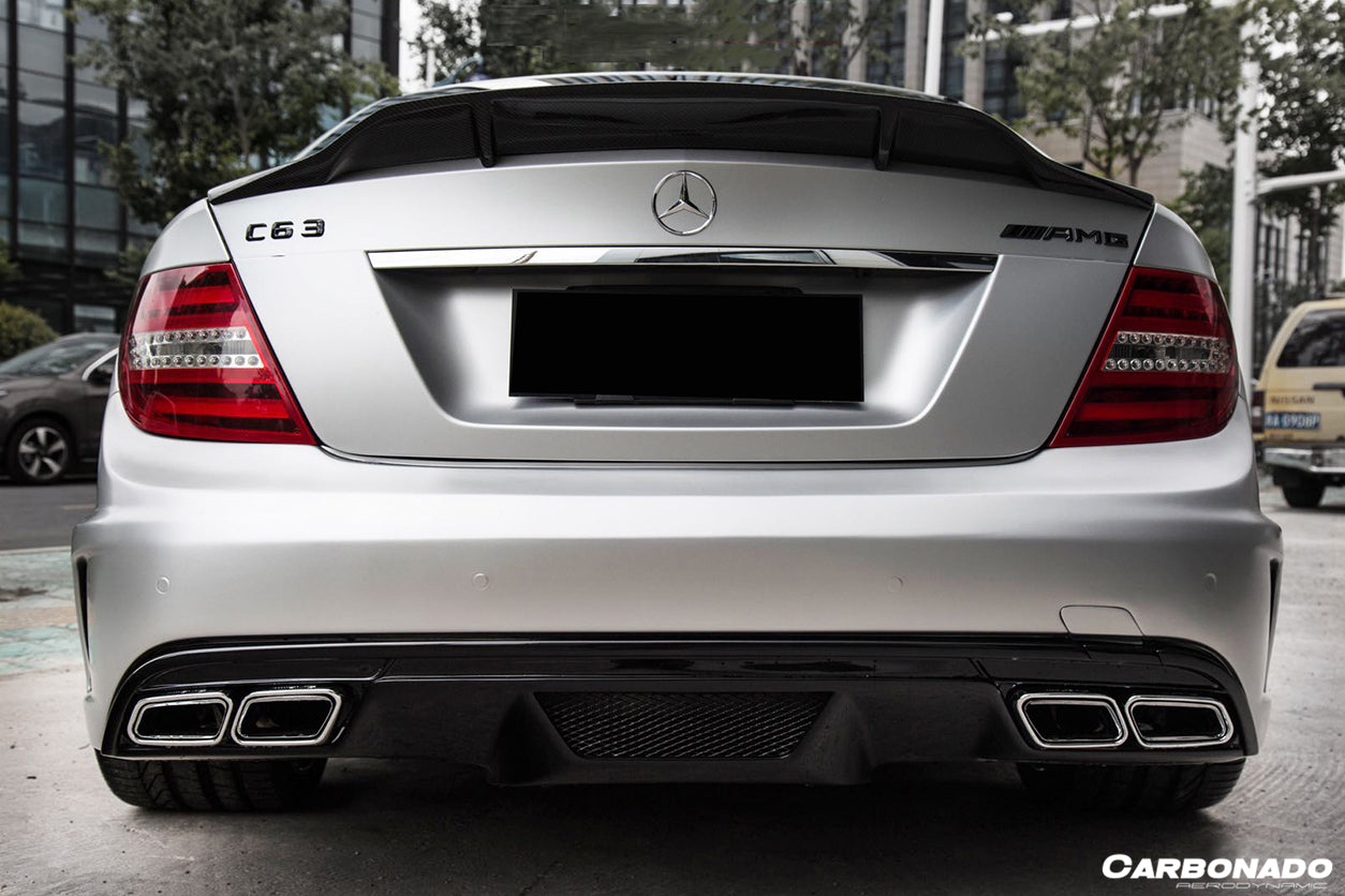 2008-2014 Mercedes Benz W204 C Class C63 AMG Sedan RT Style Carbon Fiber Trunk Spoiler