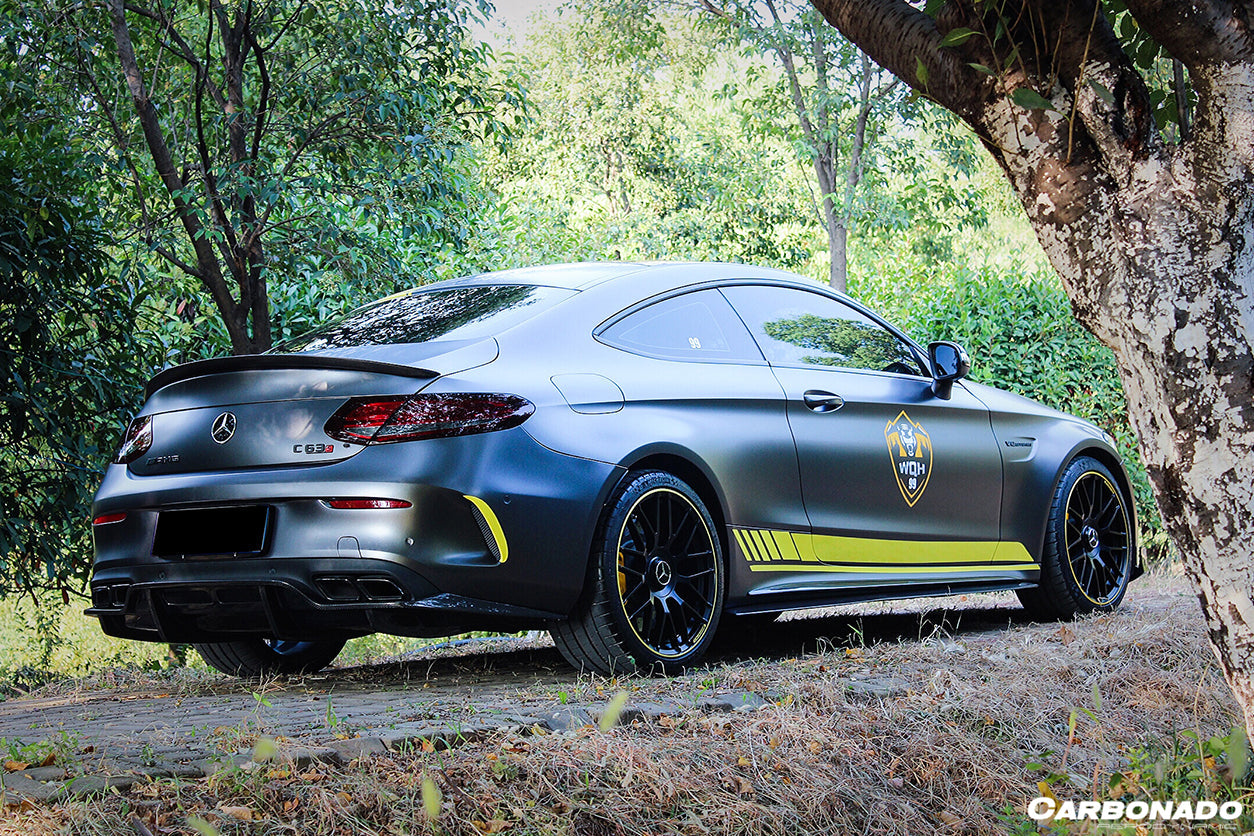2015-2018 Mercedes Benz W205 C63 S AMG Coupe PS Style Rear Diffuser