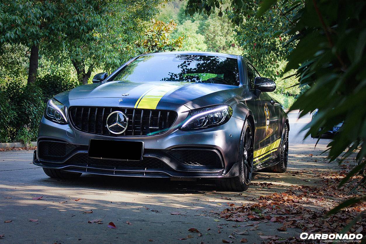 2015-2018 Mercedes Benz W205 C63/S AMG Coupe BR Style Front Lip - Carbonado