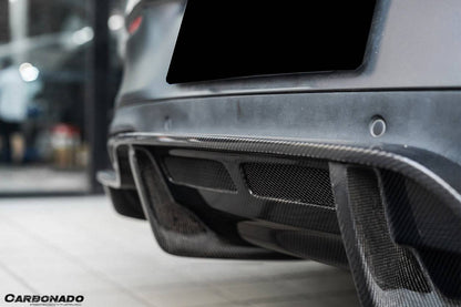 2015-2018 Mercedes Benz W205 C63/S AMG Coupe PS Style Rear Diffuser - Carbonado Aero