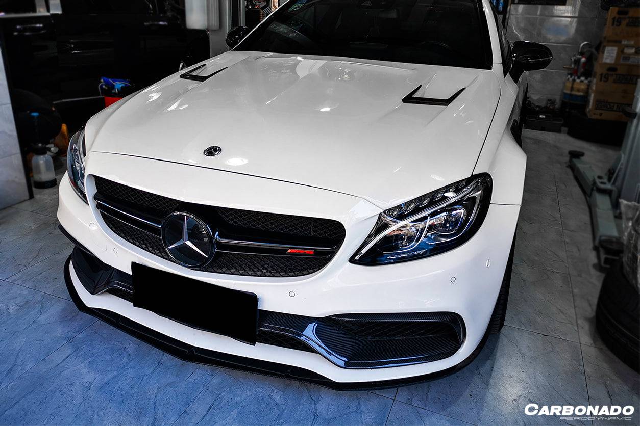 2015-2021 Mercedes Benz W205 C63/S AMG Sedan/Coupe BKSS Style Hood - Carbonado