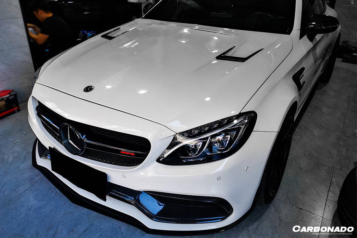 2015-2021 Mercedes Benz W205 C63/S AMG Sedan/Coupe BKSS Style Hood - Carbonado Aero