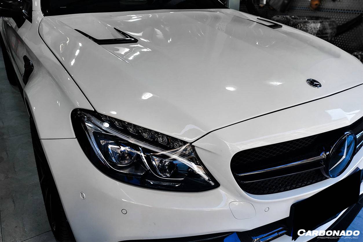2015-2021 Mercedes Benz W205 C63/S AMG Sedan/Coupe BKSS Style Hood - Carbonado Aero