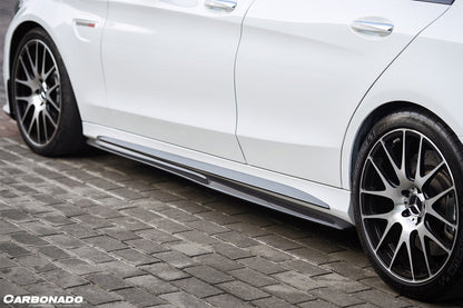 2015-2021 Mercedes Benz C-Class W205 Sedan PS Style Side Skirts