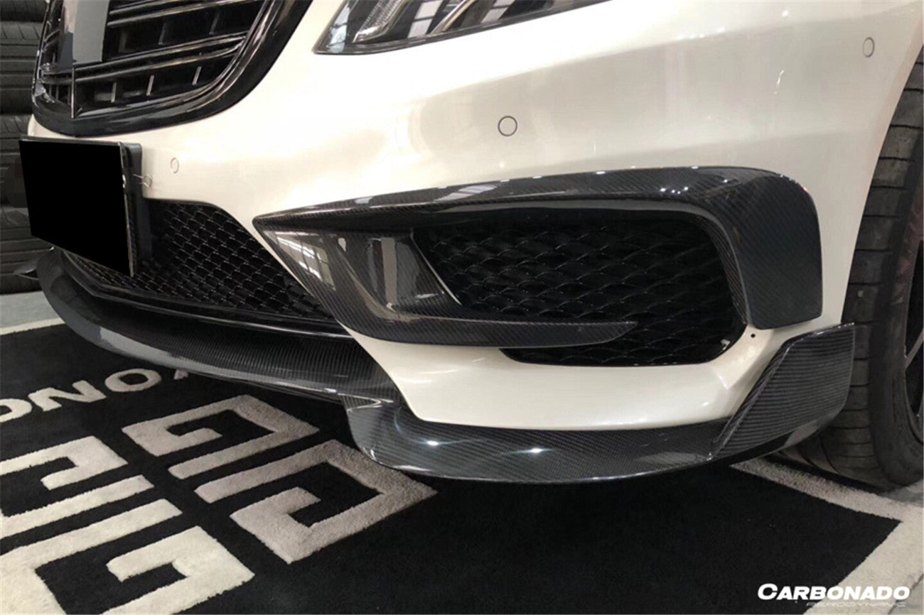 2014-2017 Mercedes Benz W222.1 S63 AMG BRS Style Carbon Fiber Front Bumper Air Vents