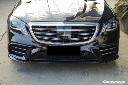 2018-2020 Mercedes Benz W222 Facelift Sedan IA Style Front Bumper Canards | Fits S450, S560 AMG