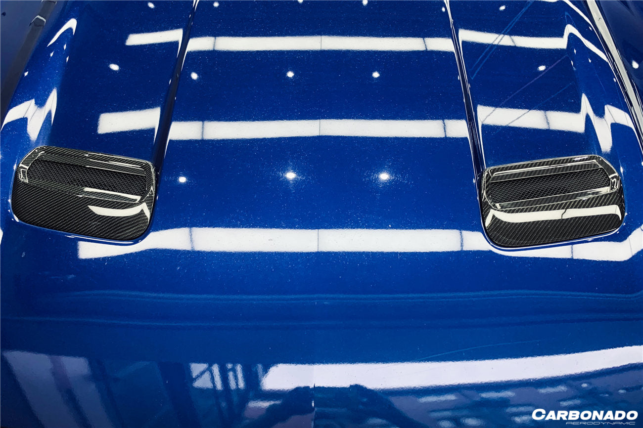 2018-2023 Ford Mustang Carbon Fiber Hood Vents