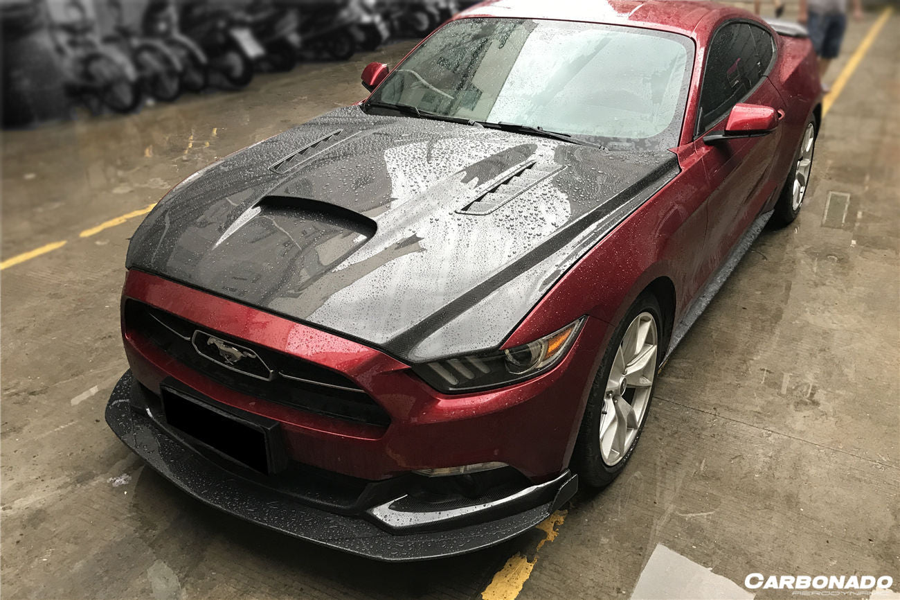 2015-2017 Ford Mustang  GT & V6 TRU Style Carbon Fiber Hood