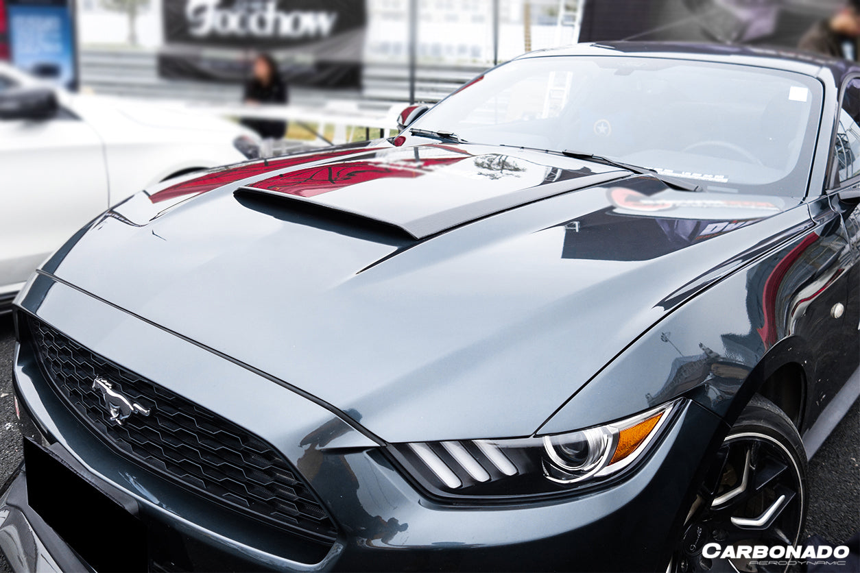 2014-2017 Ford Mustang RSH Style Hood Scoop Cover - Carbonado Aero