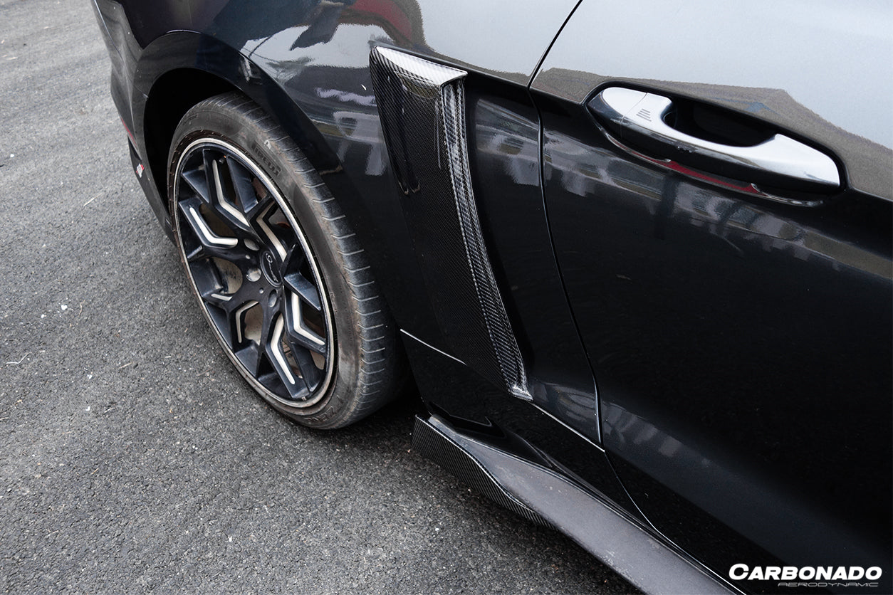 2015-2023 Ford Mustang Rsh Style Carbon Fiber Quarter Panel Side Scoops