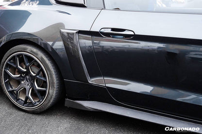 2015-2023 Ford Mustang Rsh Style Quarter Panel Side Scoops - Carbonado