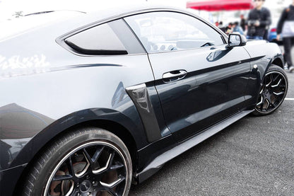 2015-2023 Ford Mustang Rsh Style Quarter Window Scoops - Carbonado
