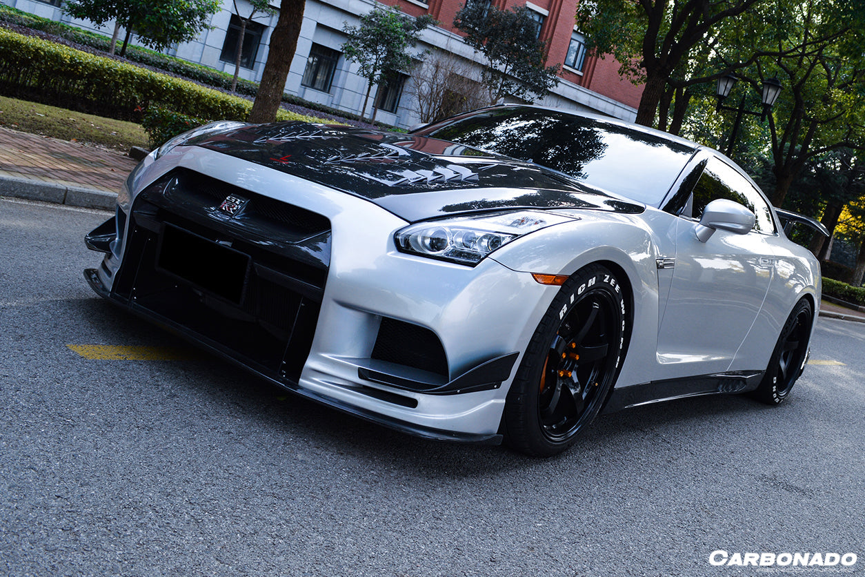 2008-2022 Nissan GTR R35 CBA DBA TPR Style Partial Carbon Fiber Front Bumper