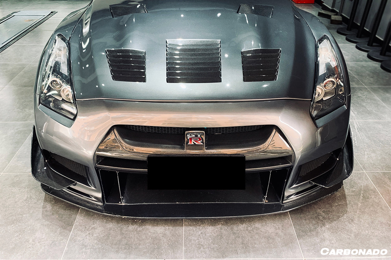 2008-2022 Nissan GTR R35 CBA DBA TPR Style Partial Carbon Fiber Front Bumper