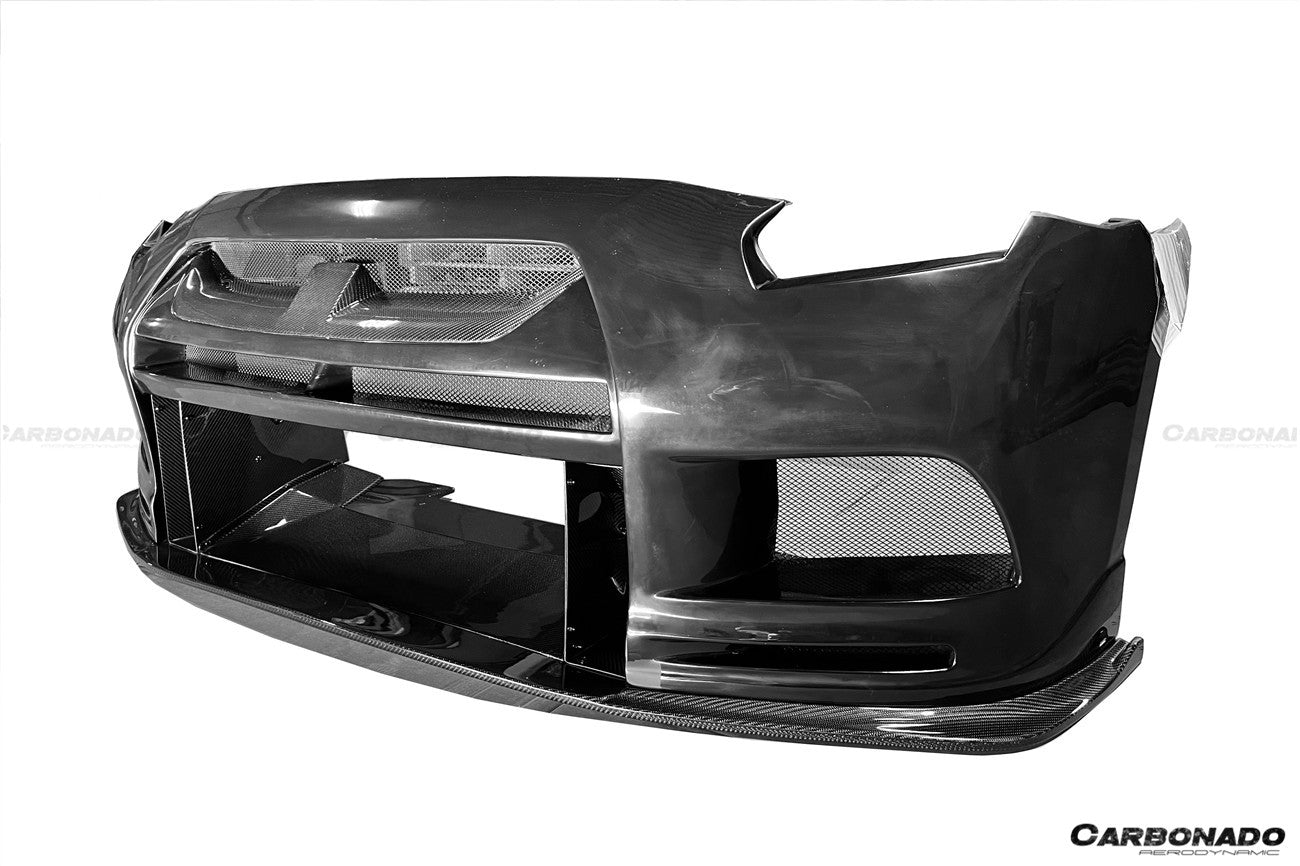 2008-2022 Nissan GTR R35 CBA DBA TPR Style Partial Carbon Fiber Front Bumper
