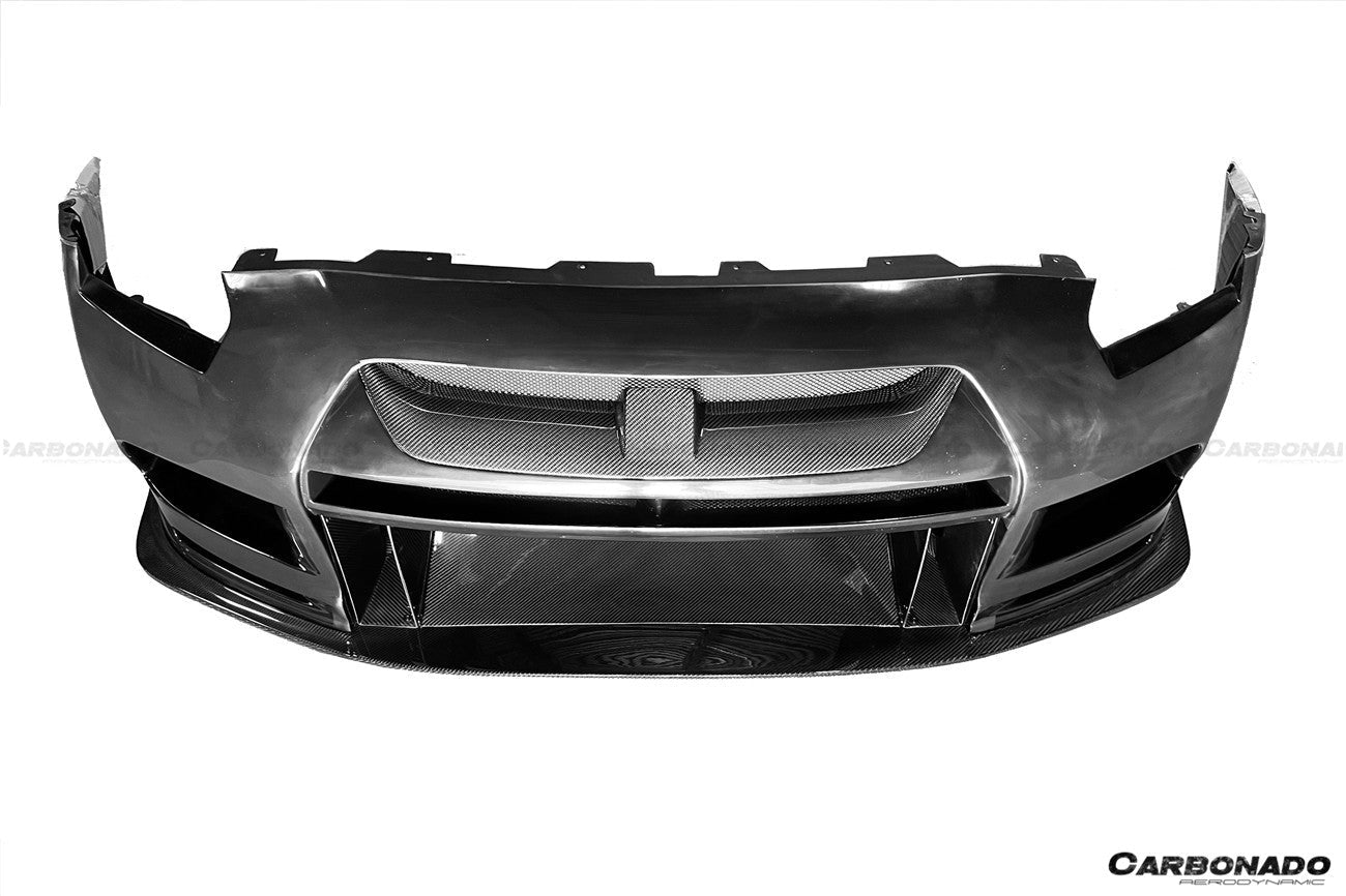 2008-2022 Nissan GTR R35 CBA DBA TPR Style Partial Carbon Fiber Front Bumper