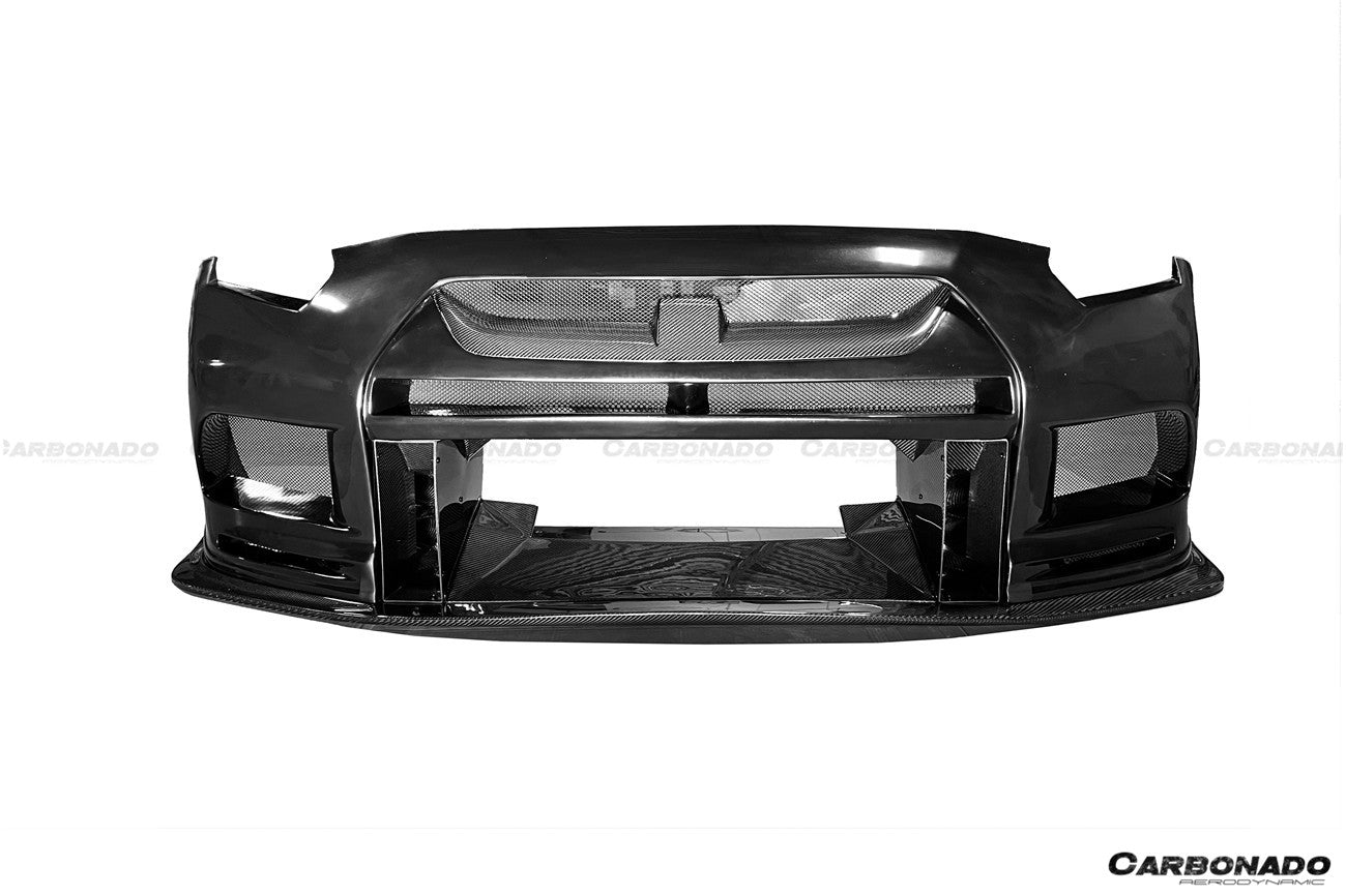 2008-2022 Nissan GTR R35 CBA DBA TPR Style Partial Carbon Fiber Front Bumper