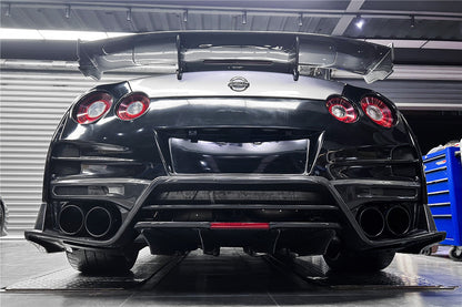 2008-2022 Nissan GTR R35 CBA & DBA & EBA TS Style Rear Bumper with Diffuser Undertray & Fins