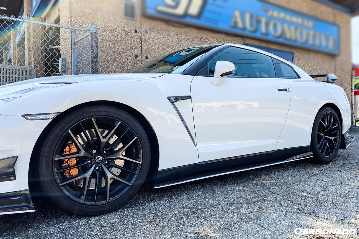 2008-2022 Nissan GTR R35 CBA DBA VA-II Style Carbon Fiber Side Skirts Under Board