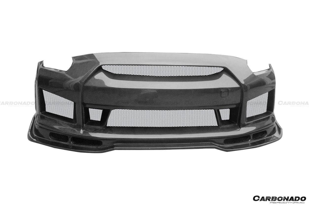 2008-2016 Nissan GTR R35 CBA/DBA BSE2 Style Front Bumper w/LED - Carbonado Aero