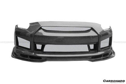 2008-2016 Nissan GTR R35 CBA/DBA BSE2 Style Front Bumper w/LED - Carbonado Aero