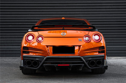 2008-2022 Nissan GTR R35 CBA & DBA & EBA TS Style Rear Bumper With Diffuser - Carbonado