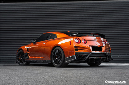 2008-2022 Nissan GTR R35 CBA & DBA & EBA TS Style Rear Bumper With Diffuser - Carbonado