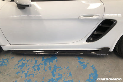 2017-2025 Porsche 718 Cayman Boxster AM Style Carbon Fiber Side Skirts
