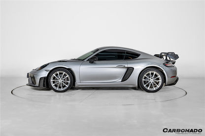 2017-2025 Porsche 718 Cayman Boxster GT4 And GT4RS Convert GT4RS Style Autoclave Carbon Fiber Rear Bumper Winglets