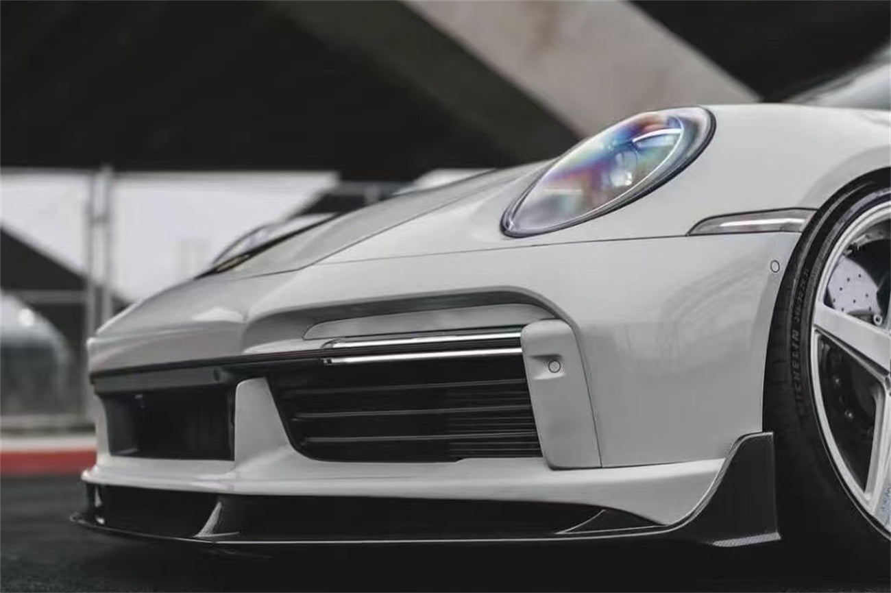 2020-2024 Porsche 911 992.1 Turbo S And Turbo S Cabriolet 9D Style Autoclave Carbon Fiber Front Bumper Air Vent Trim
