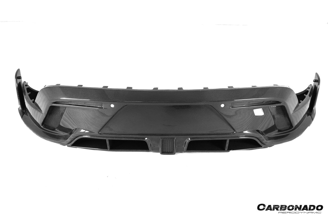 2019-2023 Porsche Taycan 4 4S GTS TURBO CADO Style Carbon Fiber Rear Diffuser