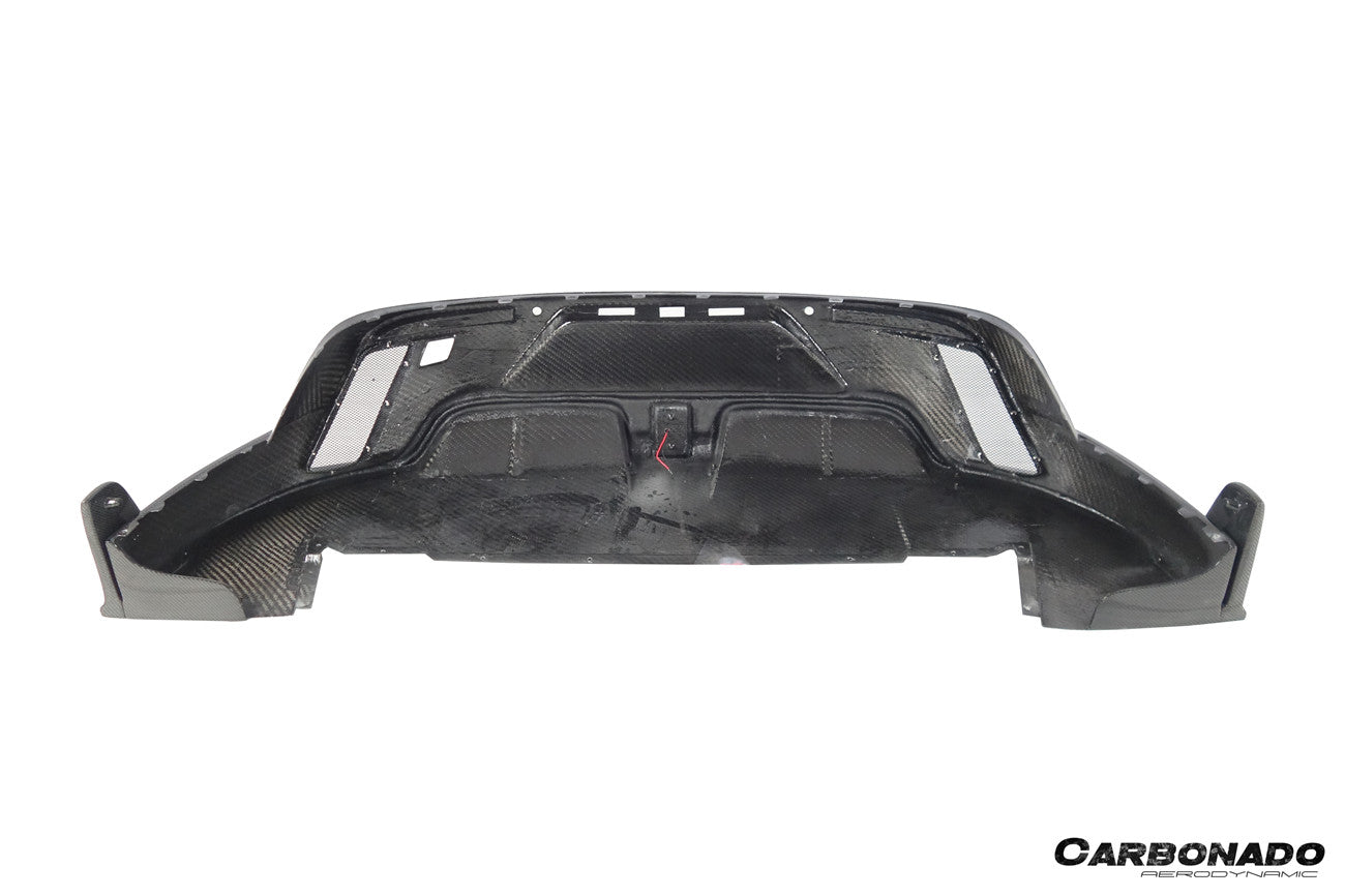2019-2023 Porsche Taycan 4 4S GTS TURBO CADO Style Carbon Fiber Rear Diffuser