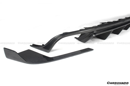 2014-2017 Porshe Macan GTS & Turbo & S ATS Style Carbon Fiber Rear Diffuser with Winglets