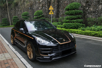 2014-2017 Porshe Macan GTS & Turbo & S ATS Style Carbon Fiber Side Skirts