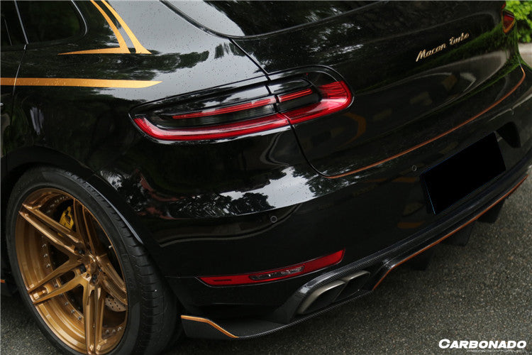 2014-2017 Porshe Macan GTS & Turbo & S ATS Style Carbon Fiber Rear Diffuser with Winglets