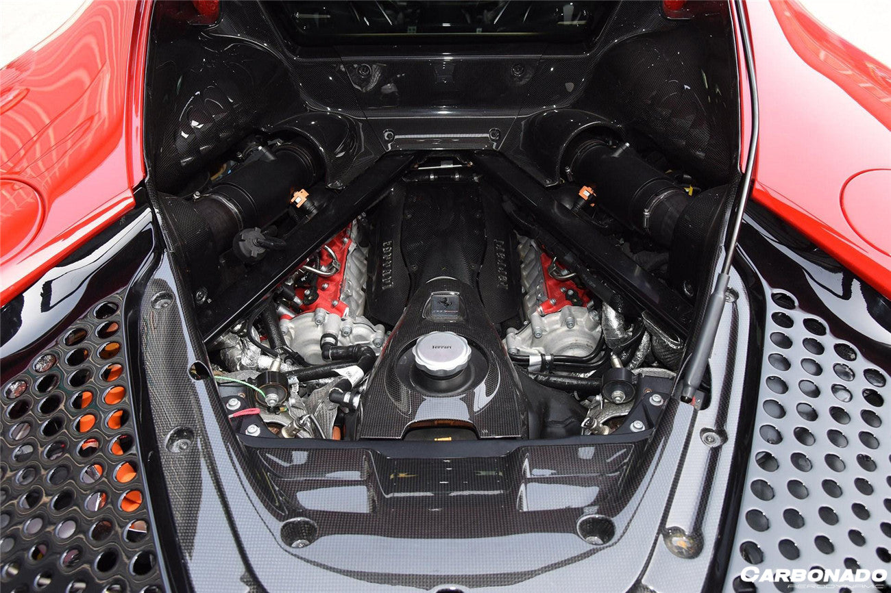 2020-UP Ferrari SF90 Stradale OE Style Autoclave Carbon Fiber Engine Interior