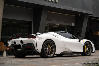 2020-UP Ferrari SF90 Stradale OE Style Autoclave DRY Carbon Fiber Rear Diffuser - Carbonado Aero