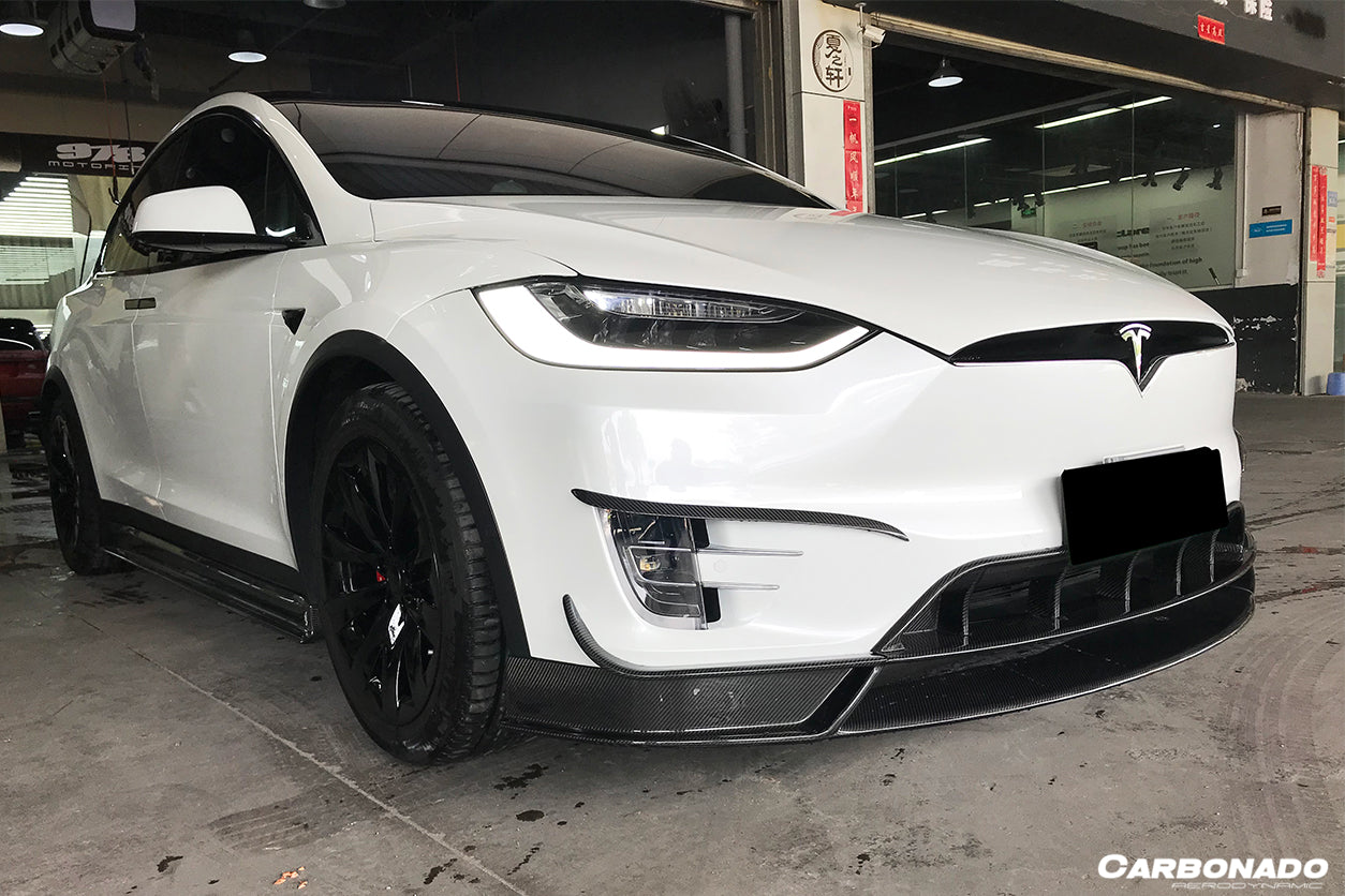 2016-2021 Tesla Model X SUV RZS Style Carbon Fiber Side Skirts