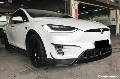 2016-2021 Tesla Model X SUV RZS Style Carbon Fiber Side Skirts
