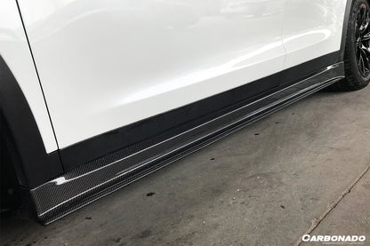 2016-2021 Tesla Model X SUV RZS Style Carbon Fiber Side Skirts