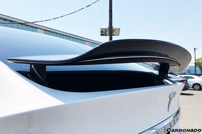 2016-2021 Tesla Model X SUV RZS Style Carbon Fiber Trunk Spoiler