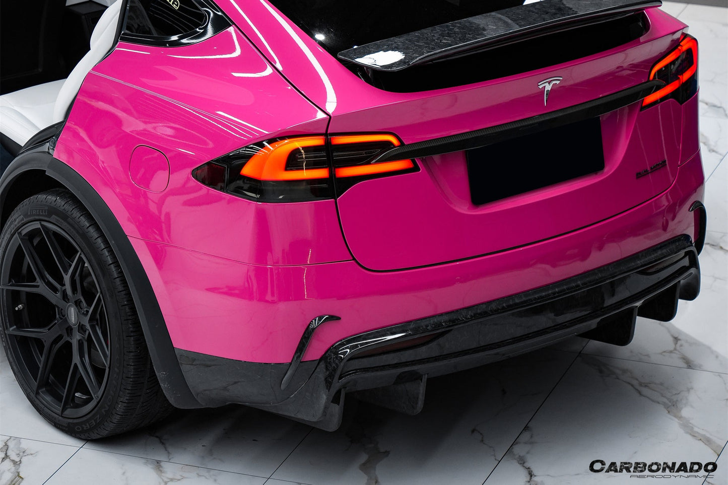 2016-2018 Tesla Model X SUV RZS Style Carbon Fiber Full Kit