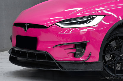 2016-2021 Tesla Model X SUV RZS Style Carbon Fiber Front Lip