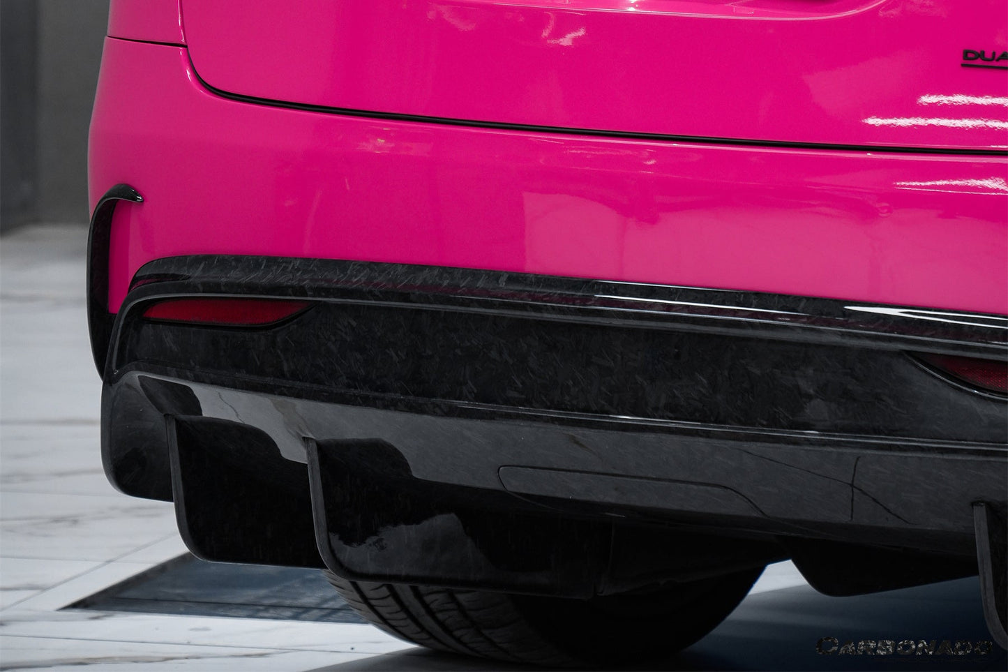 2019-2021 Tesla Model X SUV RZS Style Carbon Fiber Rear Diffuser