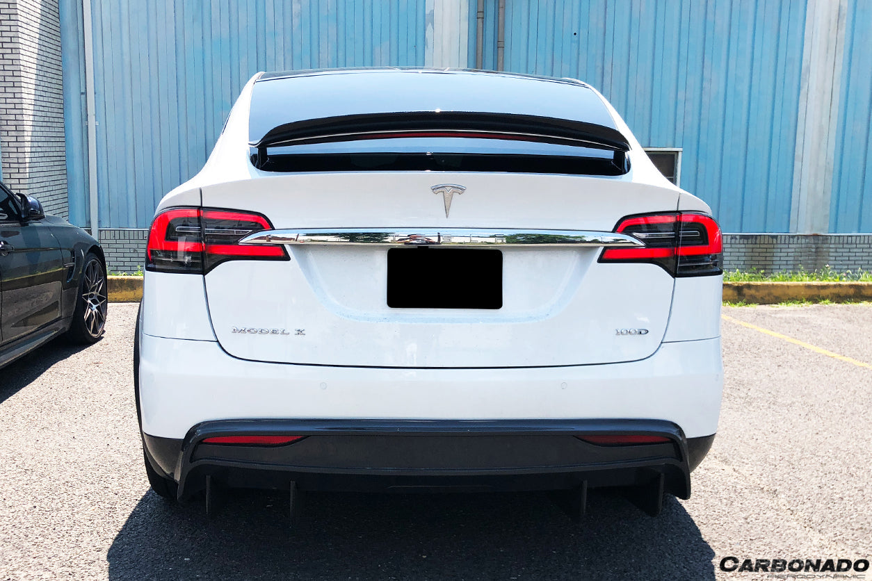 2019-2021 Tesla Model X SUV RZS Style Carbon Fiber Rear Diffuser