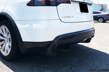 2019-2021 Tesla Model X SUV RZS Style Carbon Fiber Rear Diffuser