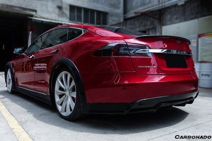 2012-2015 Tesla S Pre-facelift RS Style Carbon Fiber Rear Lip