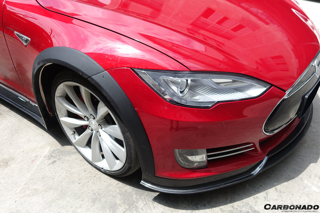 2012-2015 Tesla S Pre-facelift RS Style Carbon Fiber Front Lip With Undertray